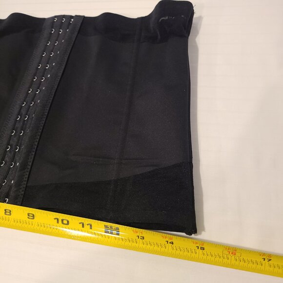 Under Where? Luxury-Sz M-Black-Power Mesh Waist Cincher Corset Body Shapewear - Picture 2 of 6